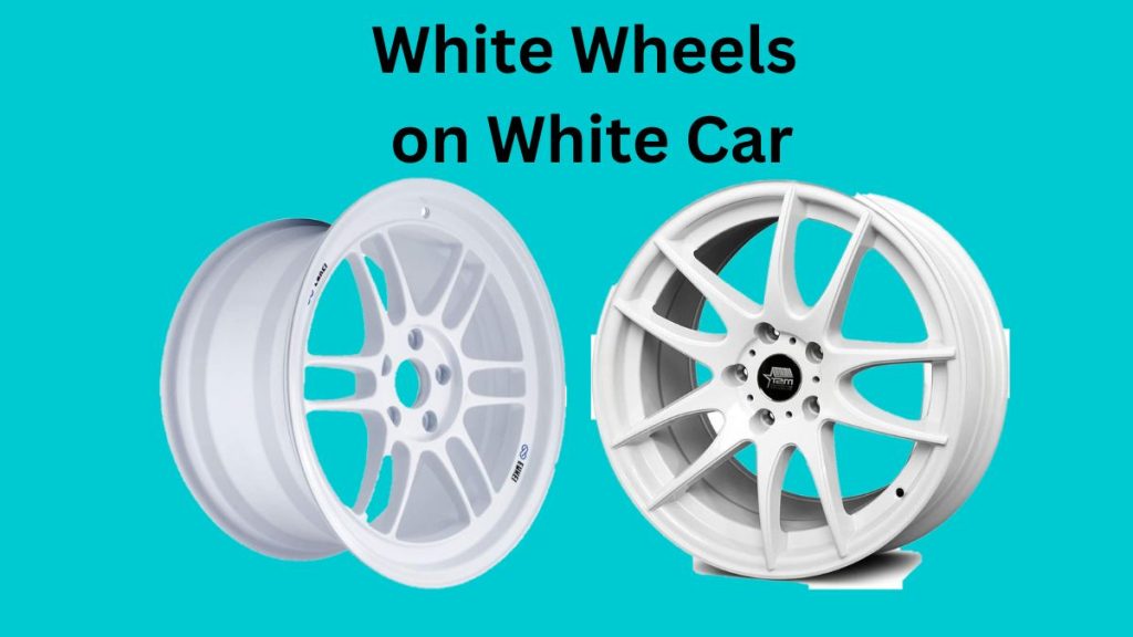 White wheels on white Car